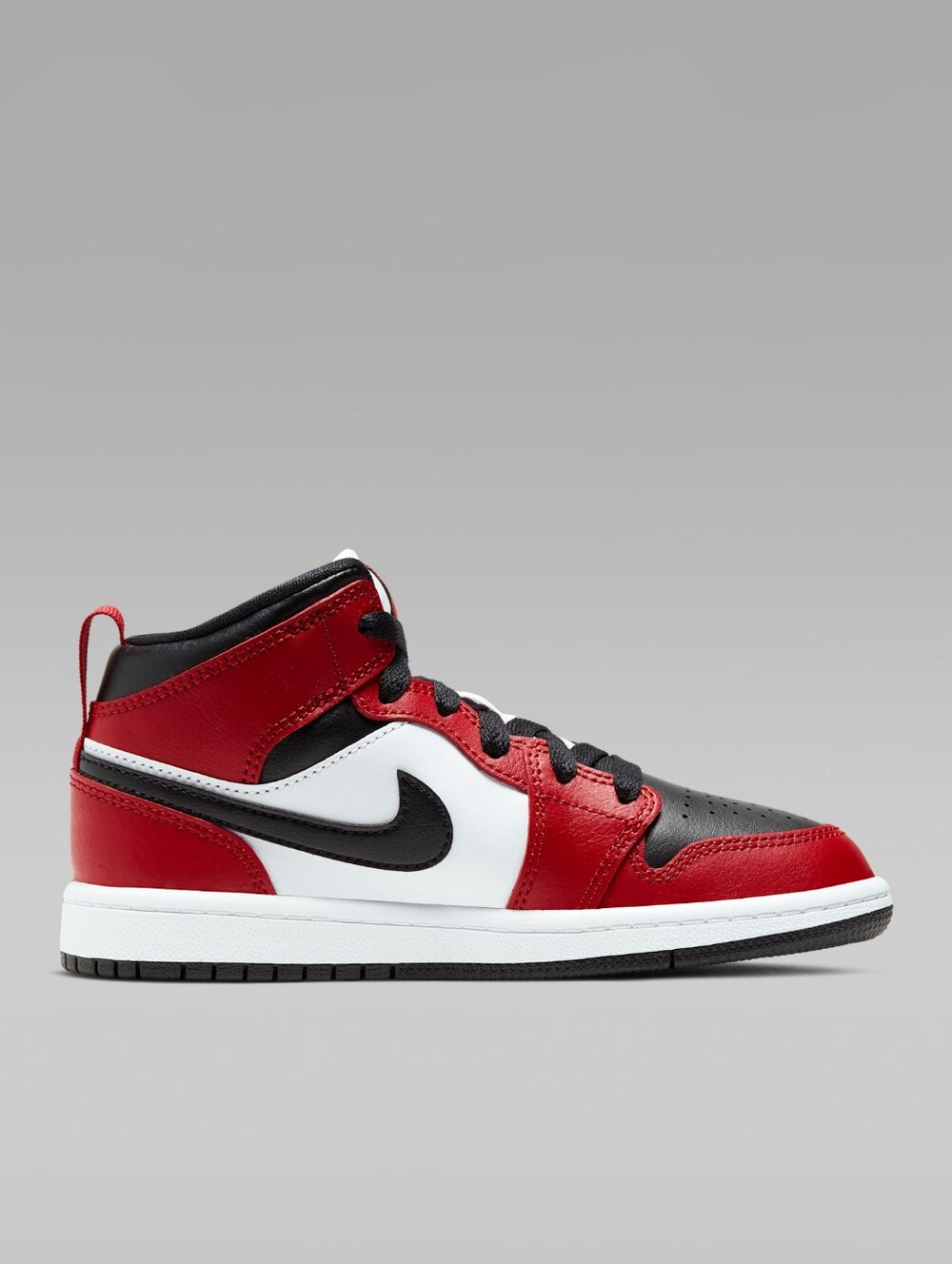 Nike Jordan 1 Mid Older Kids' Shoes Black/Gym Red/Black Size 6Y